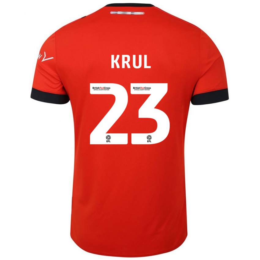 Niño Camiseta Tim Krul #23 Naranja Negro 1ª Equipación 2024/25 La Camisa México