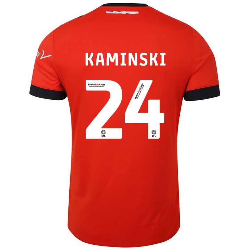 Niño Camiseta Thomas Kaminski #24 Naranja Negro 1ª Equipación 2024/25 La Camisa México