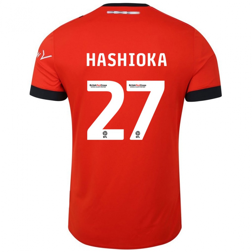 Niño Camiseta Daiki Hashioka #27 Naranja Negro 1ª Equipación 2024/25 La Camisa México