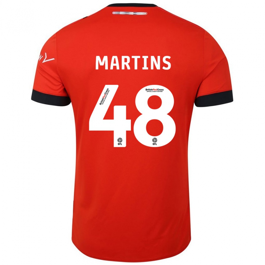 Niño Camiseta Dominic Dos Santos Martins #48 Naranja Negro 1ª Equipación 2024/25 La Camisa México