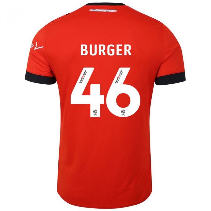 Niño Camiseta Jake Burger #46 Naranja Negro 1ª Equipación 2024/25 La Camisa México