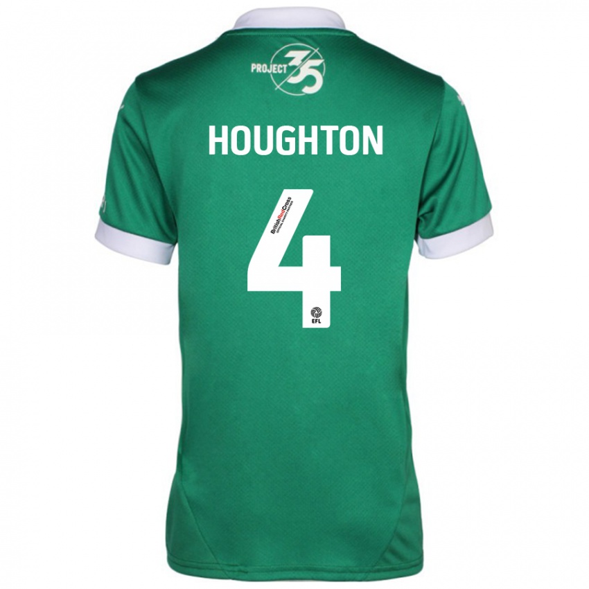 Niño Camiseta Jordan Houghton #4 Verde Blanco 1ª Equipación 2024/25 La Camisa México