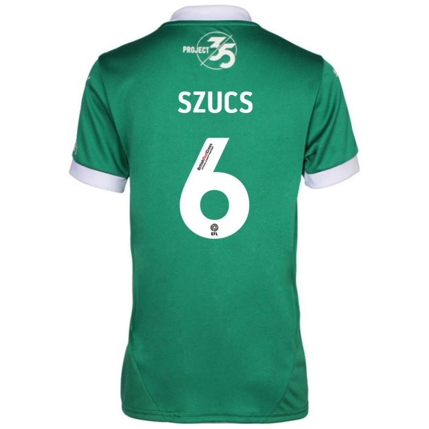 Niño Camiseta Kornél Szűcs #6 Verde Blanco 1ª Equipación 2024/25 La Camisa México