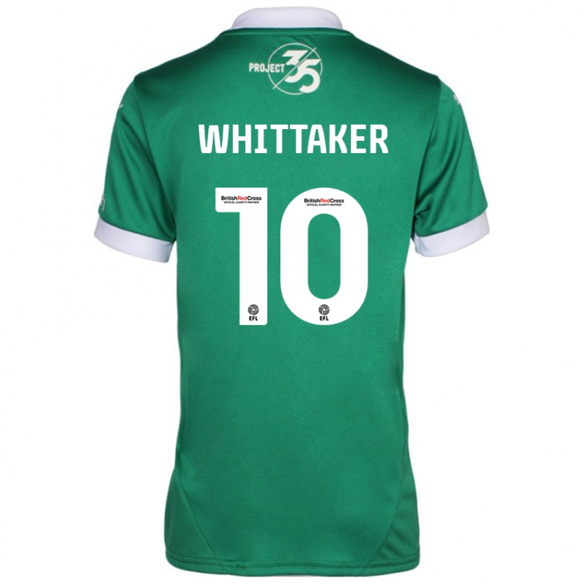 Niño Camiseta Morgan Whittaker #10 Verde Blanco 1ª Equipación 2024/25 La Camisa México