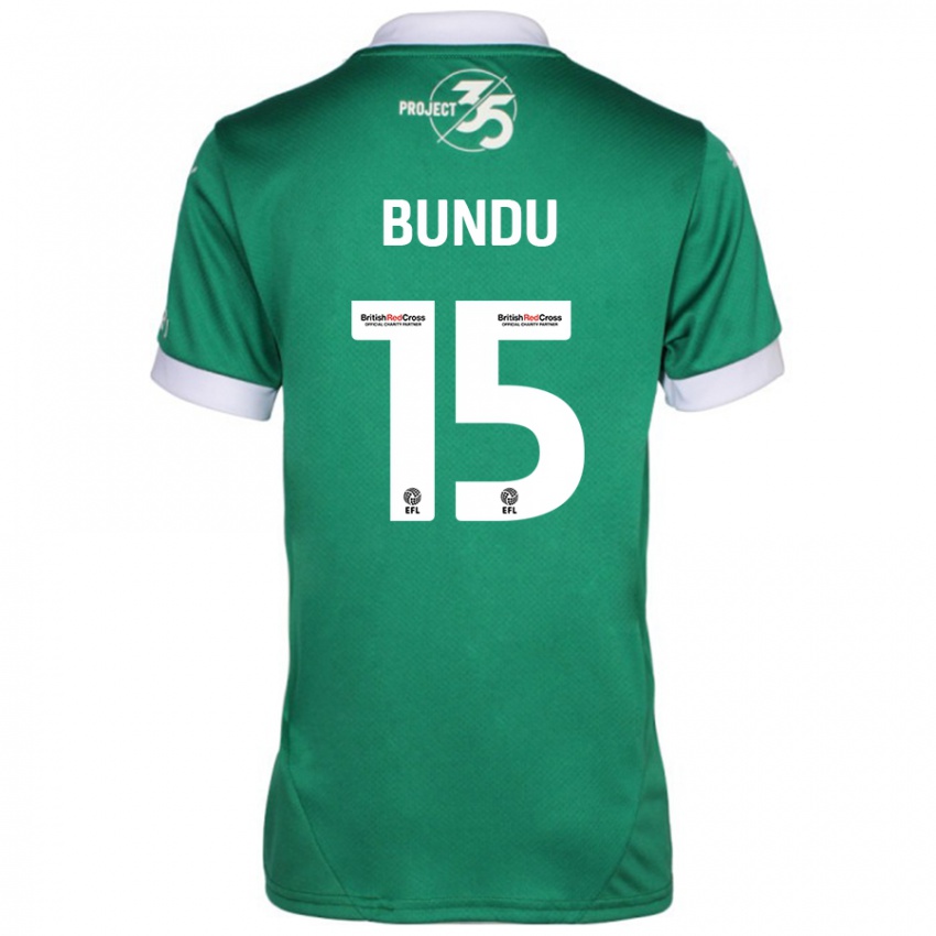 Niño Camiseta Mustapha Bundu #15 Verde Blanco 1ª Equipación 2024/25 La Camisa México