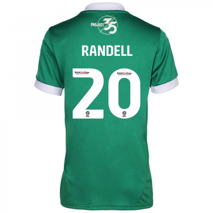 Niño Camiseta Adam Randell #20 Verde Blanco 1ª Equipación 2024/25 La Camisa México