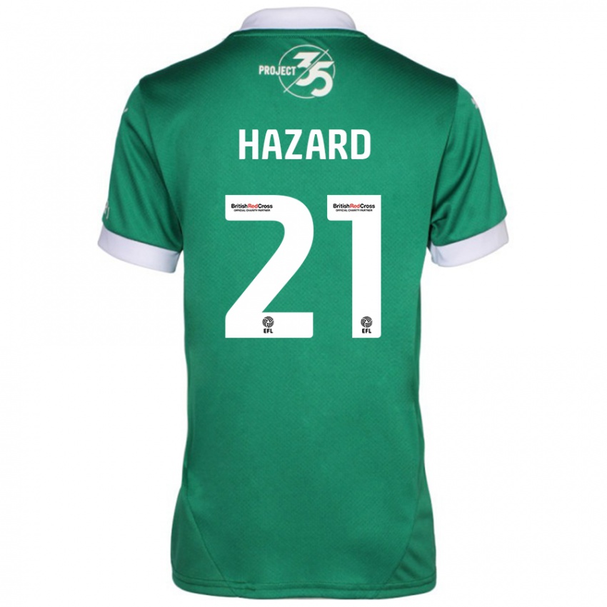 Niño Camiseta Conor Hazard #21 Verde Blanco 1ª Equipación 2024/25 La Camisa México