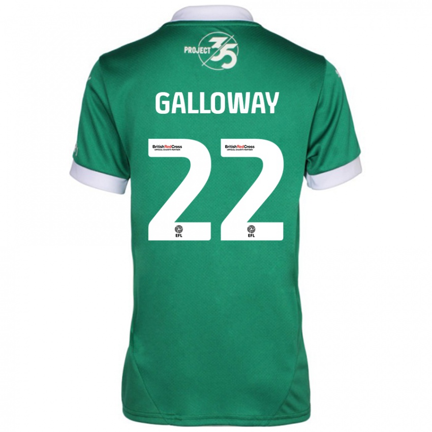 Niño Camiseta Brendan Galloway #22 Verde Blanco 1ª Equipación 2024/25 La Camisa México