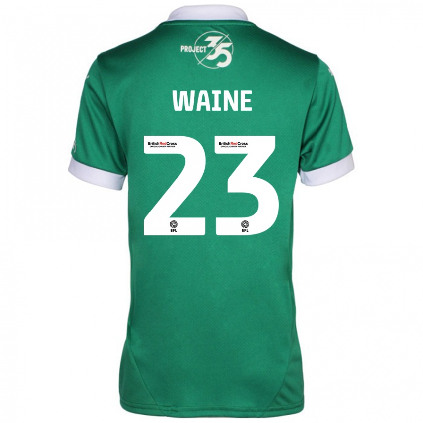 Niño Camiseta Ben Waine #23 Verde Blanco 1ª Equipación 2024/25 La Camisa México