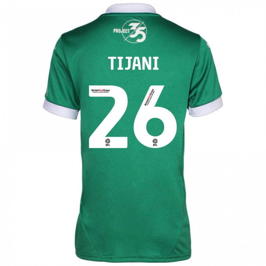 Niño Camiseta Muhamed Tijani #26 Verde Blanco 1ª Equipación 2024/25 La Camisa México