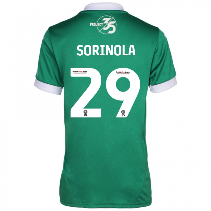 Niño Camiseta Matthew Sorinola #29 Verde Blanco 1ª Equipación 2024/25 La Camisa México