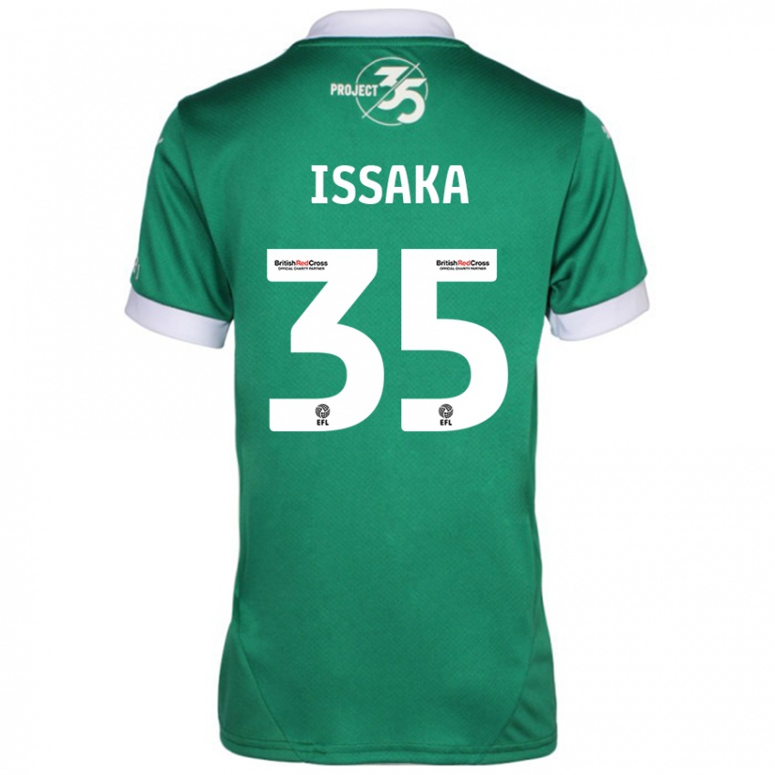 Niño Camiseta Freddie Issaka #35 Verde Blanco 1ª Equipación 2024/25 La Camisa México