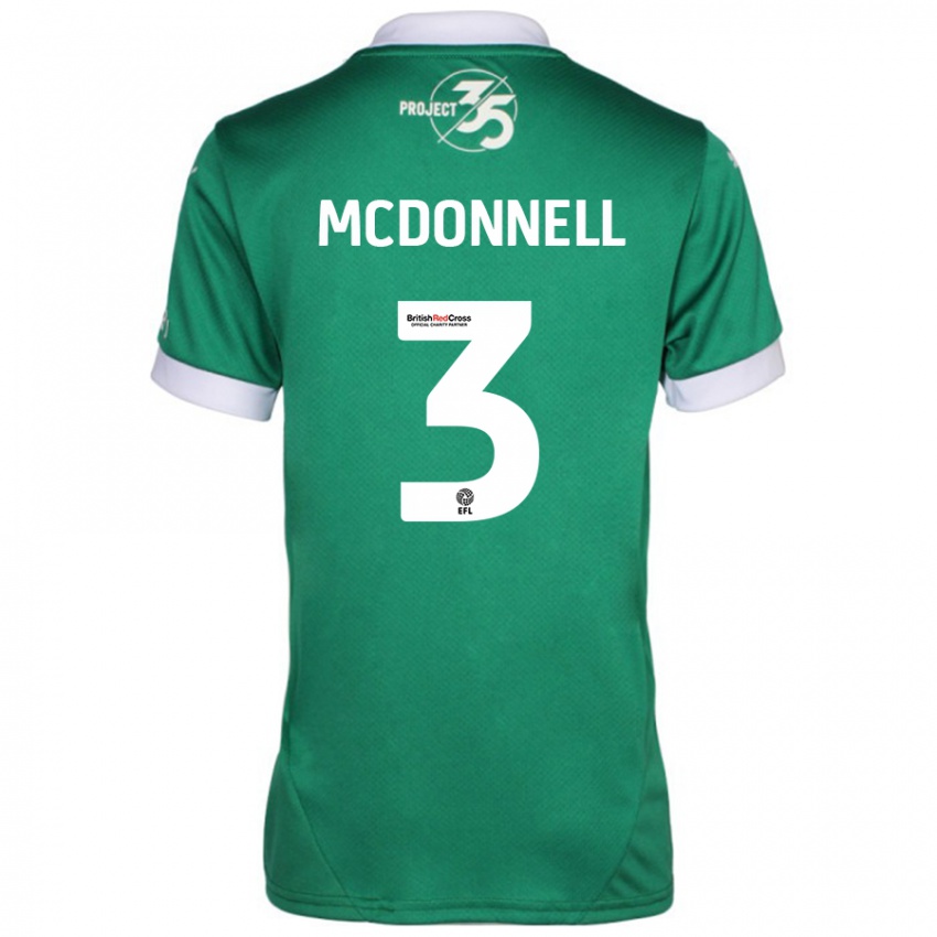 Niño Camiseta Rosie Mcdonnell #3 Verde Blanco 1ª Equipación 2024/25 La Camisa México