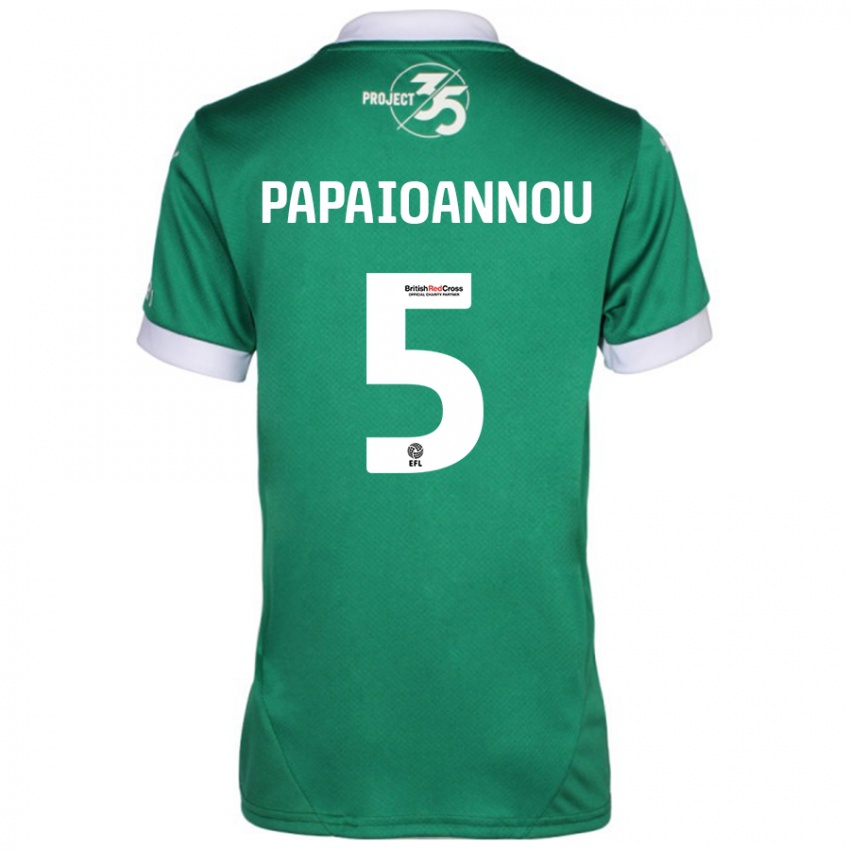 Niño Camiseta Panagiota Papaioannou #5 Verde Blanco 1ª Equipación 2024/25 La Camisa México