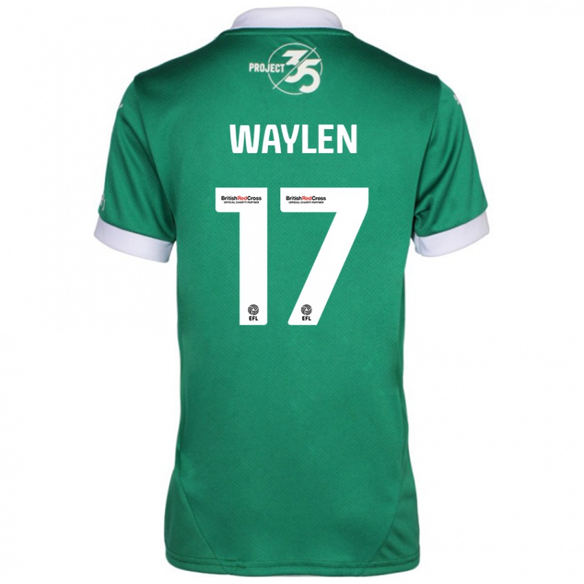 Niño Camiseta Libby Waylen #17 Verde Blanco 1ª Equipación 2024/25 La Camisa México