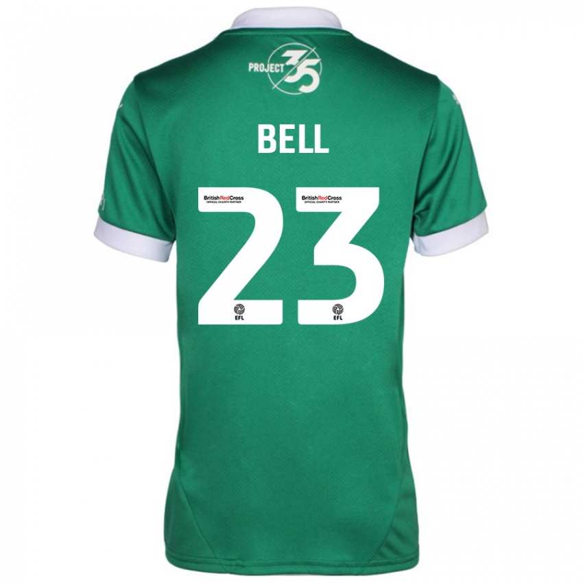 Niño Camiseta Katelyn Bell #23 Verde Blanco 1ª Equipación 2024/25 La Camisa México