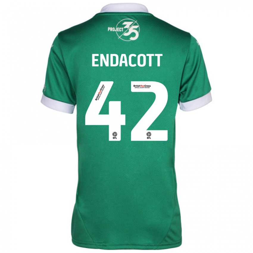 Niño Camiseta Jack Endacott #42 Verde Blanco 1ª Equipación 2024/25 La Camisa México