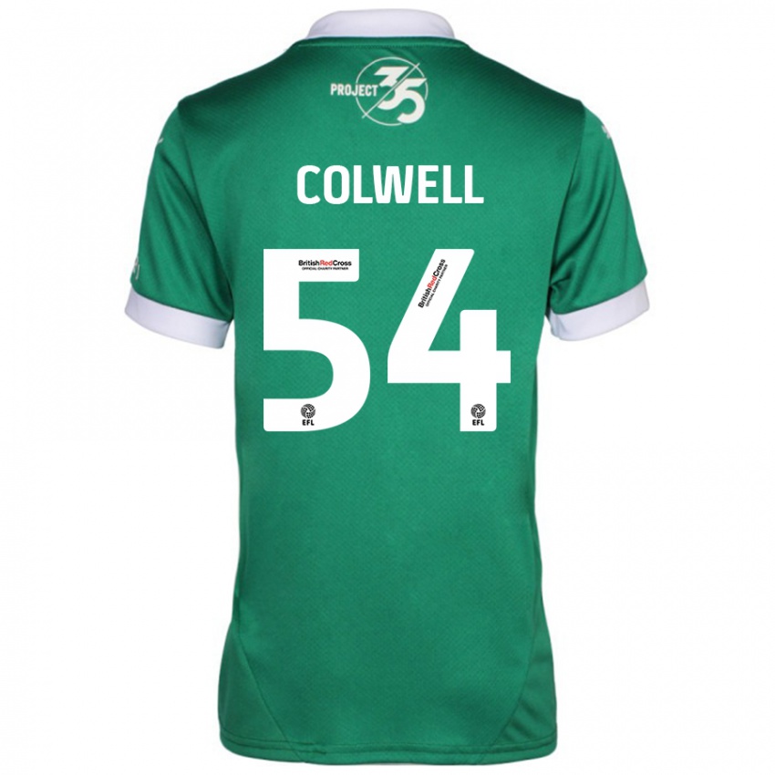 Niño Camiseta Lewis Colwell #54 Verde Blanco 1ª Equipación 2024/25 La Camisa México