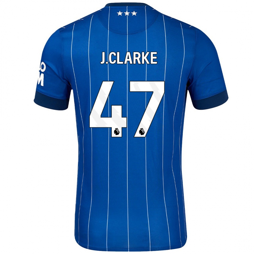 Niño Camiseta Jack Clarke #47 Azul Marino 1ª Equipación 2024/25 La Camisa México