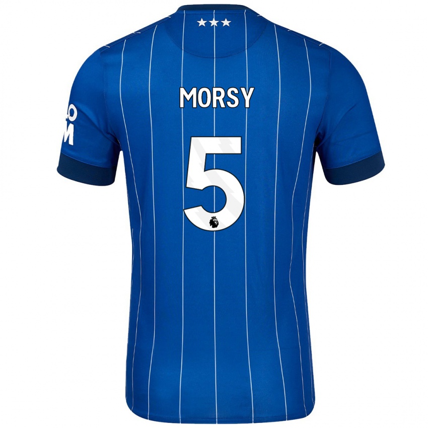 Niño Camiseta Samy Morsy #5 Azul Marino 1ª Equipación 2024/25 La Camisa México