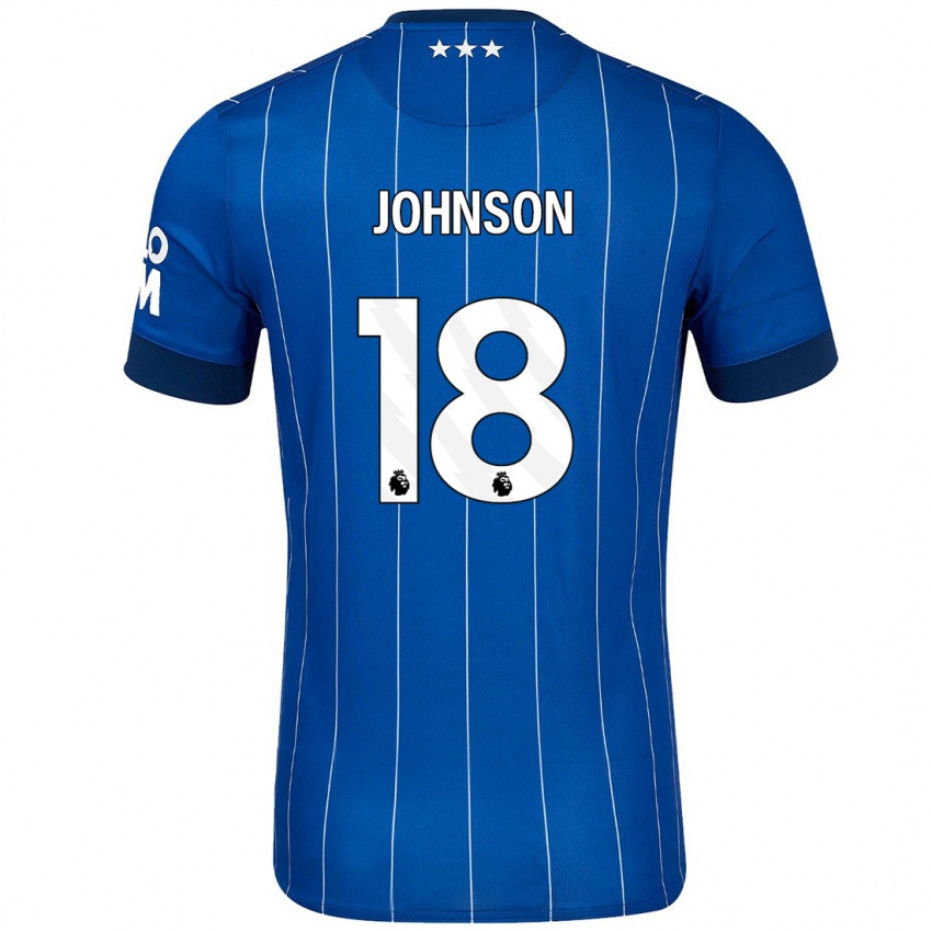 Niño Camiseta Ben Johnson #18 Azul Marino 1ª Equipación 2024/25 La Camisa México