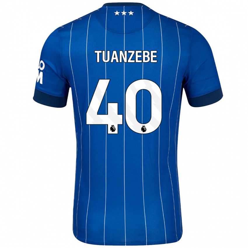 Niño Camiseta Axel Tuanzebe #40 Azul Marino 1ª Equipación 2024/25 La Camisa México