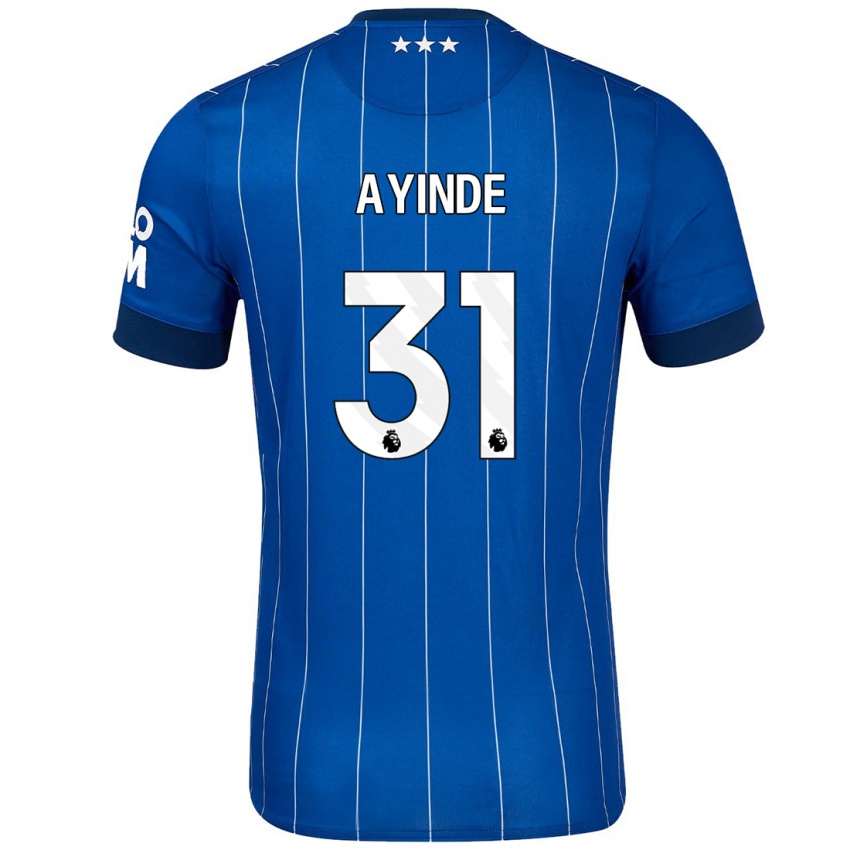 Niño Camiseta Leon Ayinde #31 Azul Marino 1ª Equipación 2024/25 La Camisa México