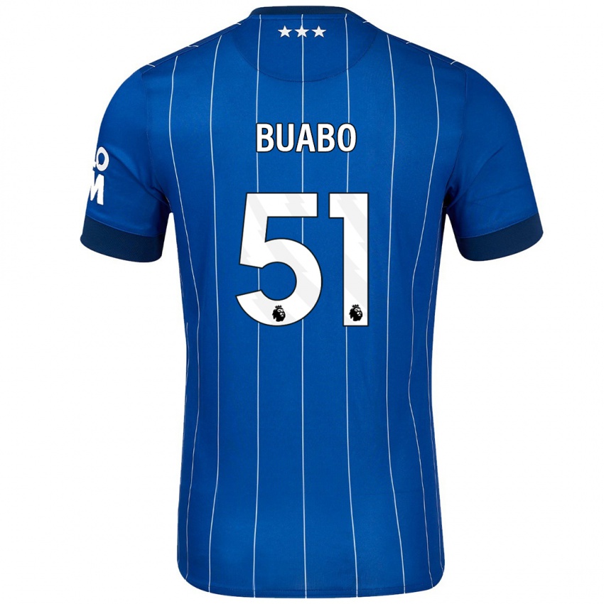 Niño Camiseta Gerard Buabo #51 Azul Marino 1ª Equipación 2024/25 La Camisa México