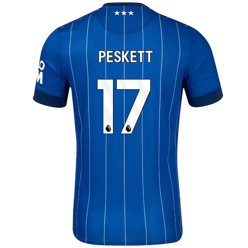 Niño Camiseta Sophie Peskett #17 Azul Marino 1ª Equipación 2024/25 La Camisa México