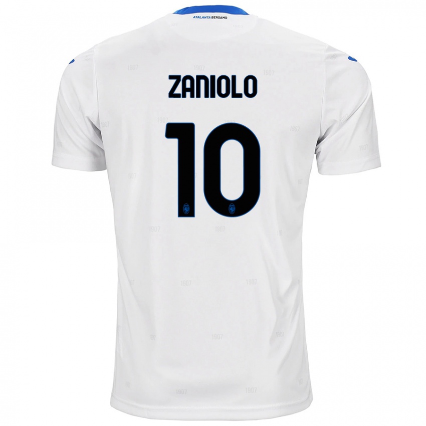 Niño Camiseta Nicolo Zaniolo #10 Blanco 2ª Equipación 2024/25 La Camisa México