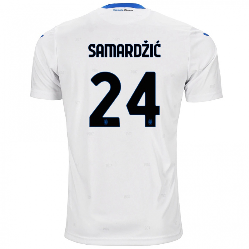 Niño Camiseta Lazar Samardžić #24 Blanco 2ª Equipación 2024/25 La Camisa México