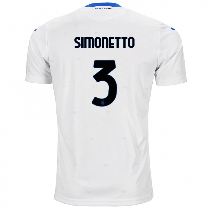 Niño Camiseta Federico Simonetto #3 Blanco 2ª Equipación 2024/25 La Camisa México