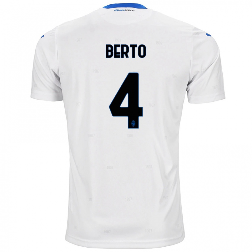 Niño Camiseta Gabriele Berto #4 Blanco 2ª Equipación 2024/25 La Camisa México