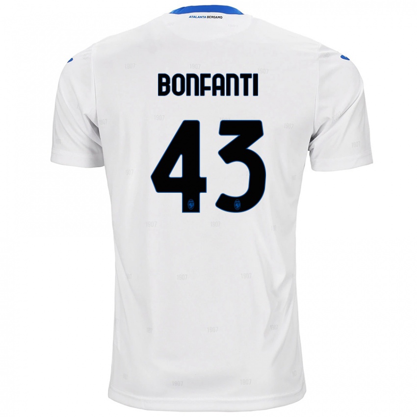 Niño Camiseta Giovanni Bonfanti #43 Blanco 2ª Equipación 2024/25 La Camisa México