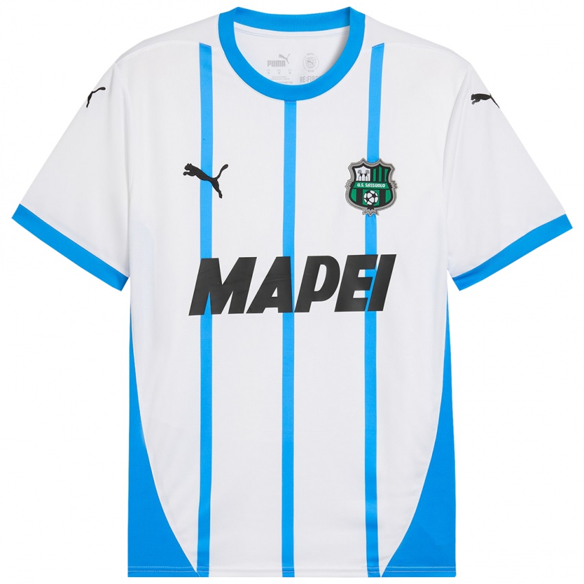 Niño Camiseta Manuela Sciabica #19 Blanco Azul 2ª Equipación 2024/25 La Camisa México