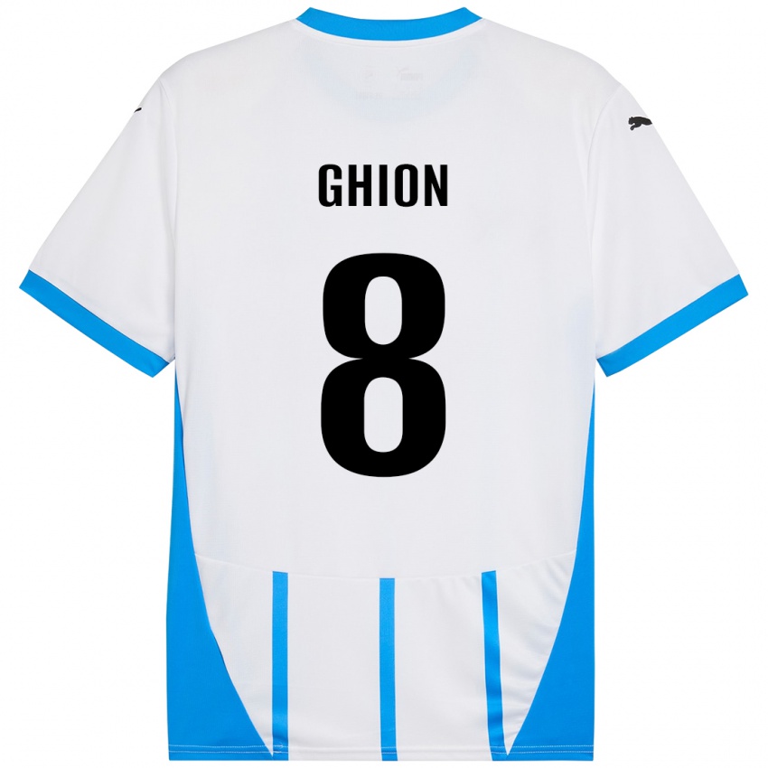 Niño Camiseta Andrea Ghion #8 Blanco Azul 2ª Equipación 2024/25 La Camisa México