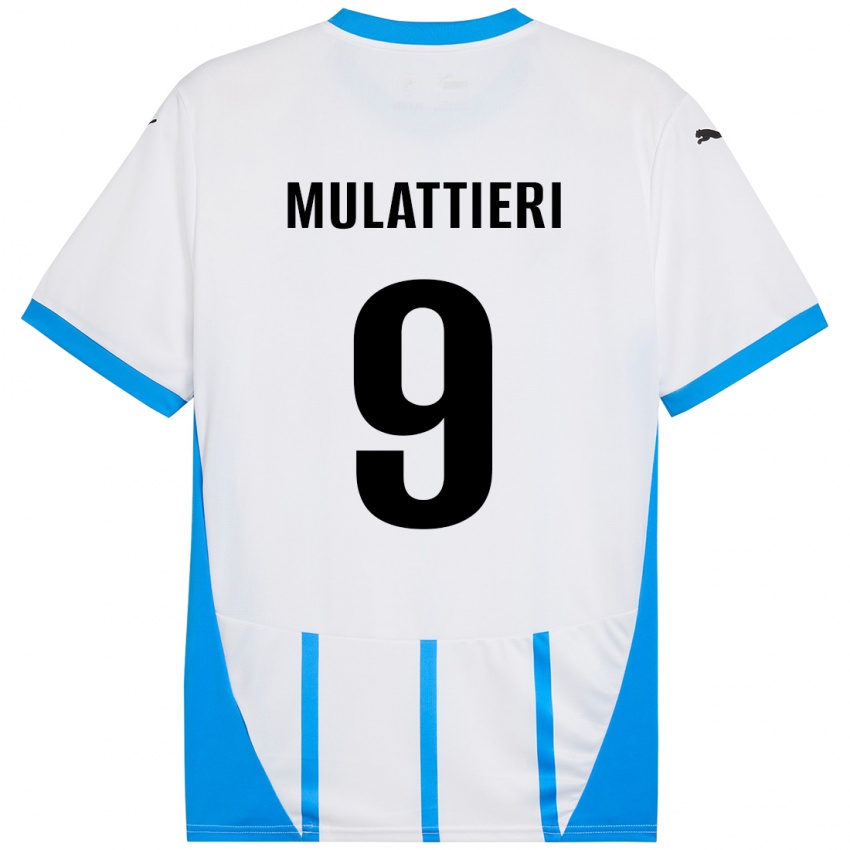 Niño Camiseta Samuele Mulattieri #9 Blanco Azul 2ª Equipación 2024/25 La Camisa México