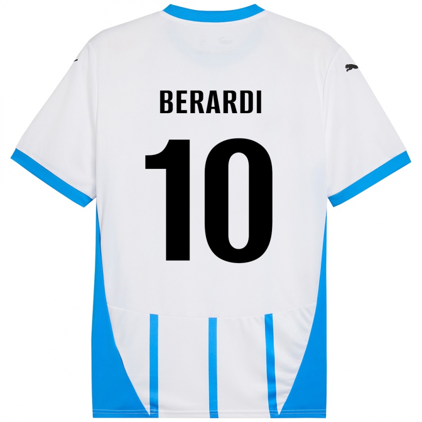 Niño Camiseta Domenico Berardi #10 Blanco Azul 2ª Equipación 2024/25 La Camisa México