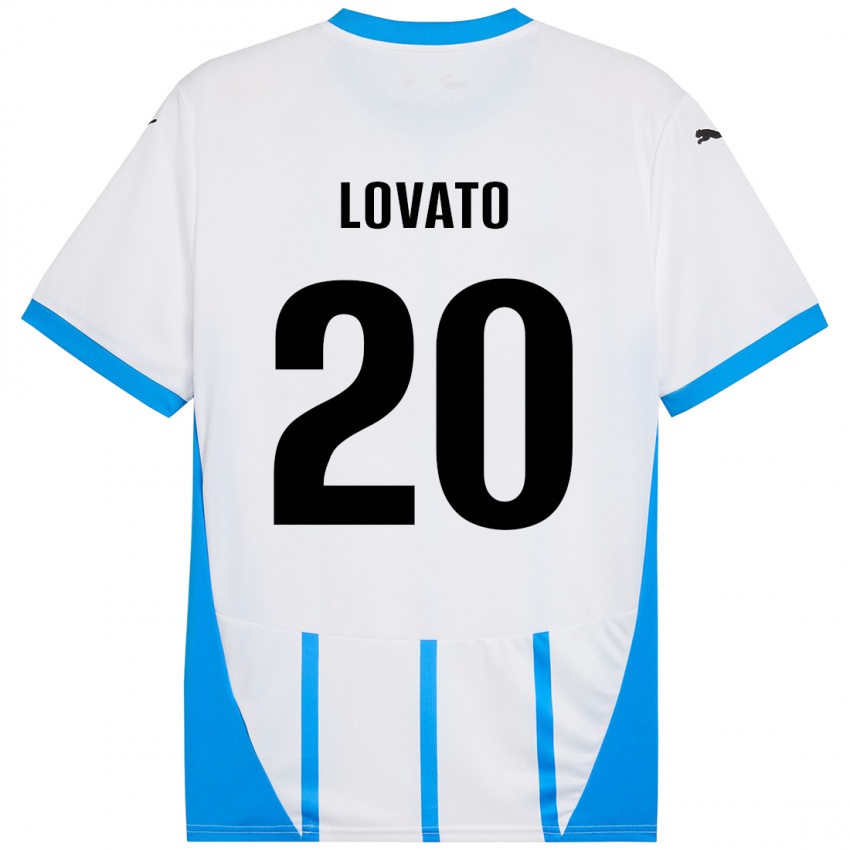 Niño Camiseta Matteo Lovato #20 Blanco Azul 2ª Equipación 2024/25 La Camisa México