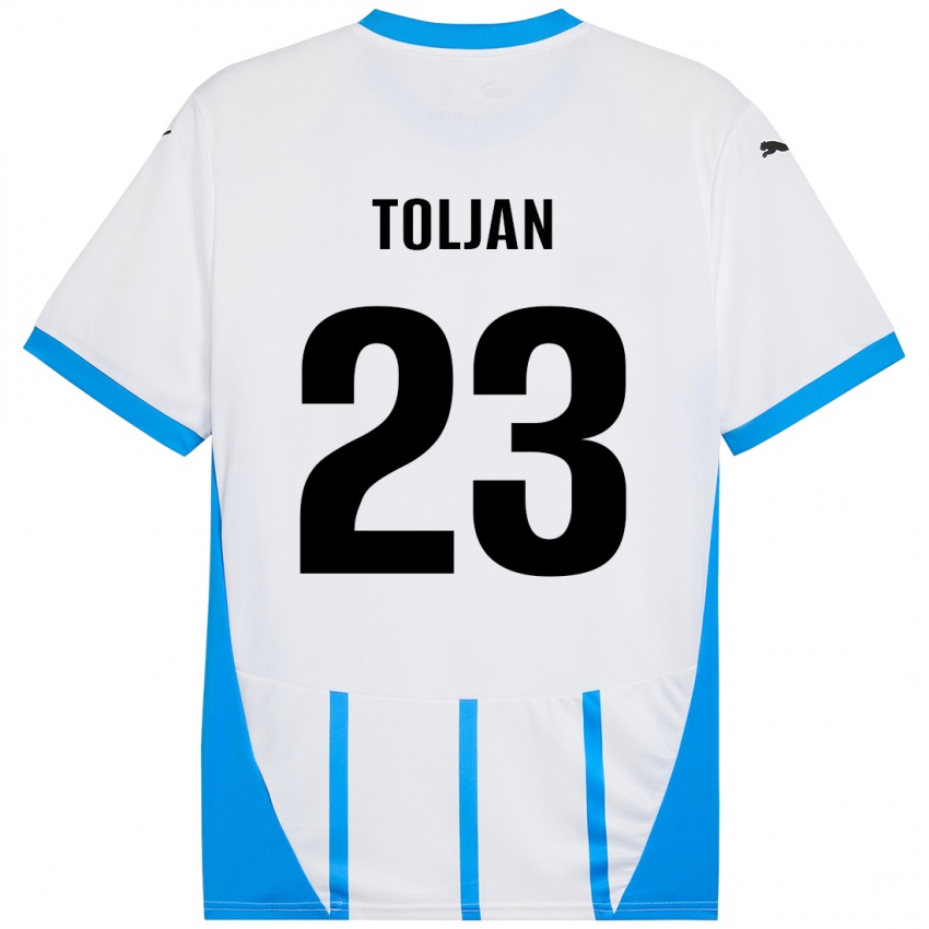 Niño Camiseta Jeremy Toljan #23 Blanco Azul 2ª Equipación 2024/25 La Camisa México