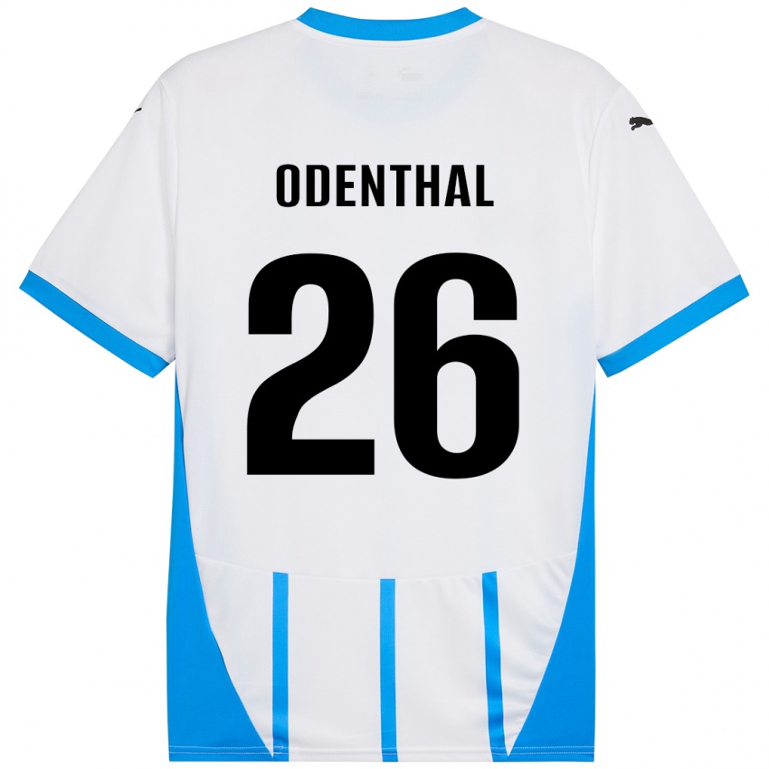 Niño Camiseta Cas Odenthal #26 Blanco Azul 2ª Equipación 2024/25 La Camisa México