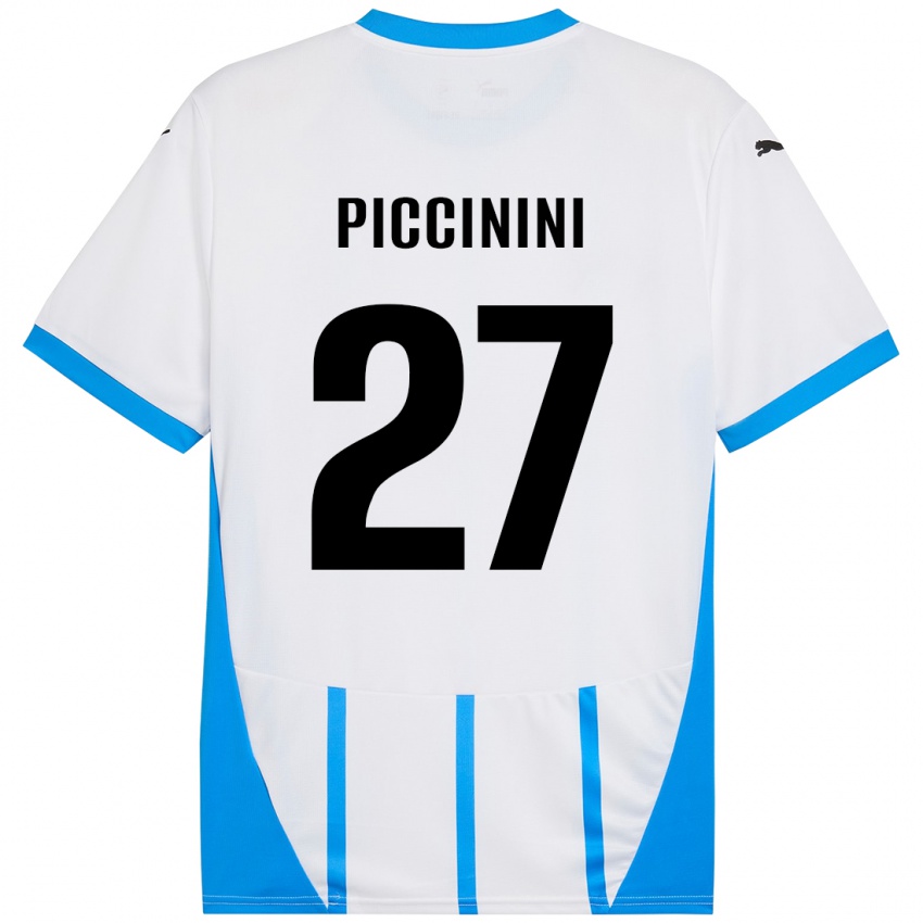 Niño Camiseta Stefano Piccinini #27 Blanco Azul 2ª Equipación 2024/25 La Camisa México