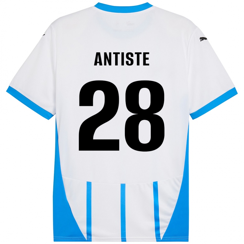 Niño Camiseta Janis Antiste #28 Blanco Azul 2ª Equipación 2024/25 La Camisa México