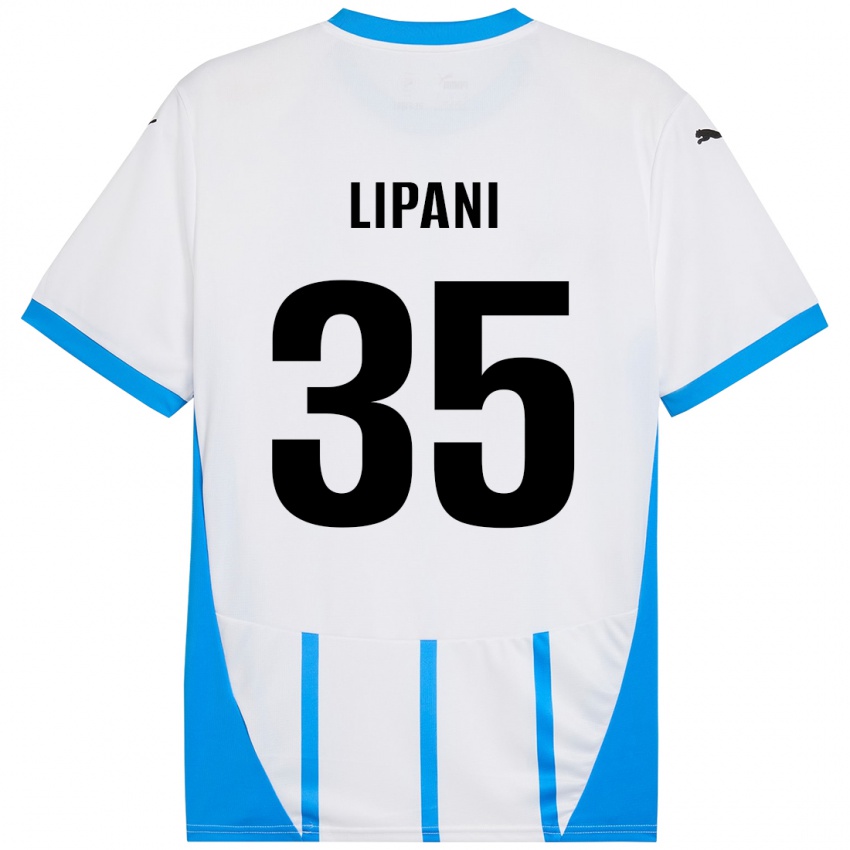 Niño Camiseta Luca Lipani #35 Blanco Azul 2ª Equipación 2024/25 La Camisa México