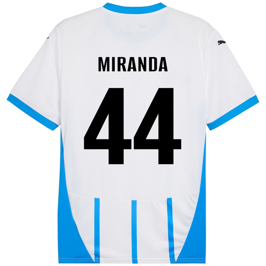 Niño Camiseta Kevin Miranda #44 Blanco Azul 2ª Equipación 2024/25 La Camisa México