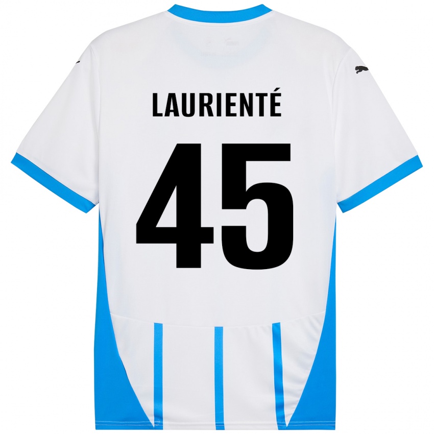 Niño Camiseta Armand Laurienté #45 Blanco Azul 2ª Equipación 2024/25 La Camisa México