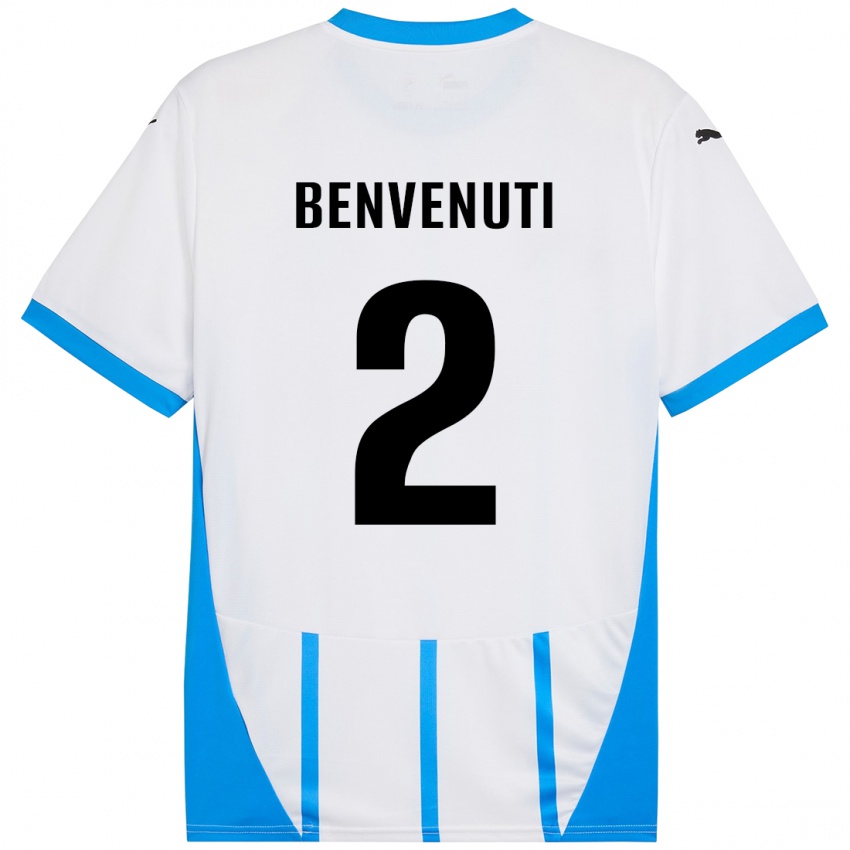 Niño Camiseta Giacomo Benvenuti #2 Blanco Azul 2ª Equipación 2024/25 La Camisa México