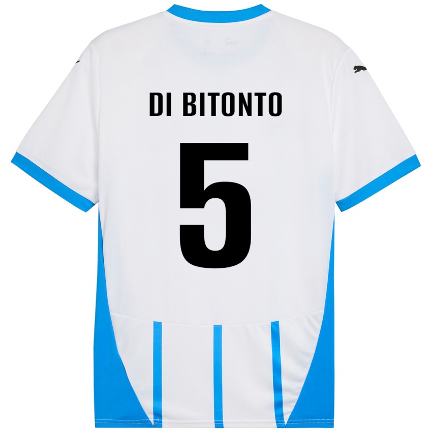 Niño Camiseta Alessandro Di Bitonto #5 Blanco Azul 2ª Equipación 2024/25 La Camisa México