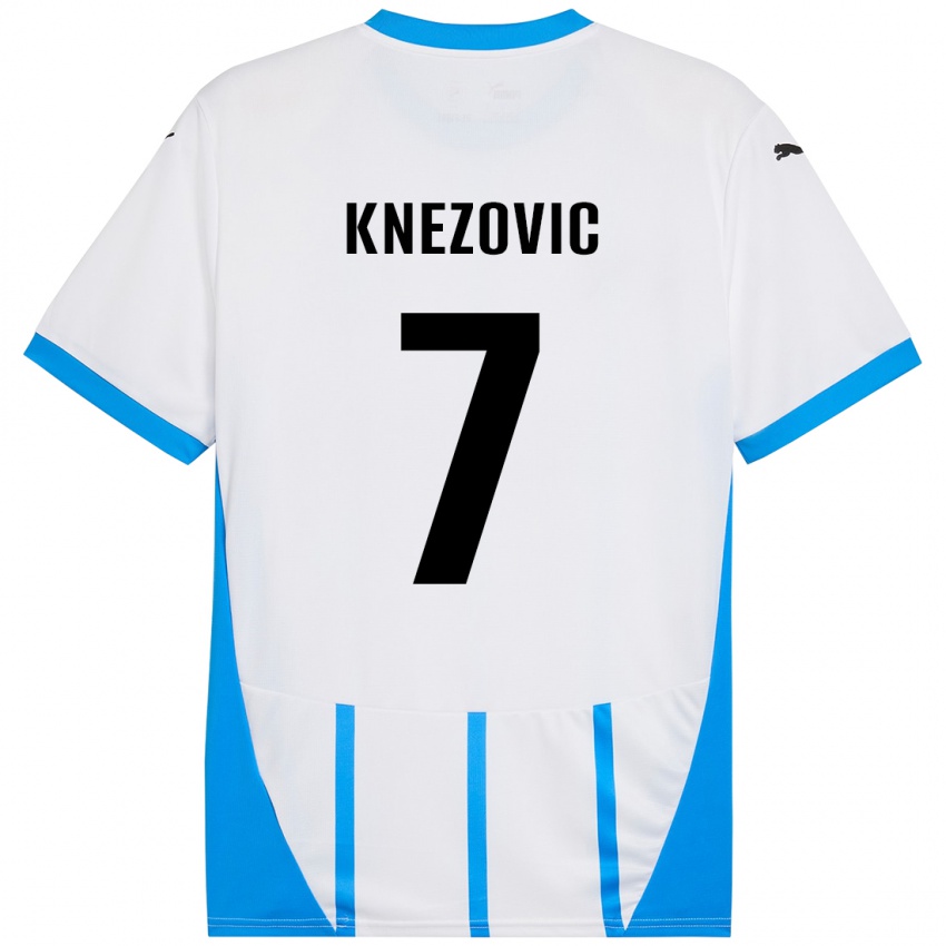 Niño Camiseta Borna Knezovic #7 Blanco Azul 2ª Equipación 2024/25 La Camisa México