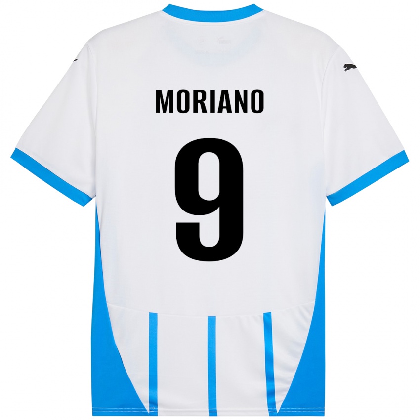 Niño Camiseta Andrea Moriano #9 Blanco Azul 2ª Equipación 2024/25 La Camisa México